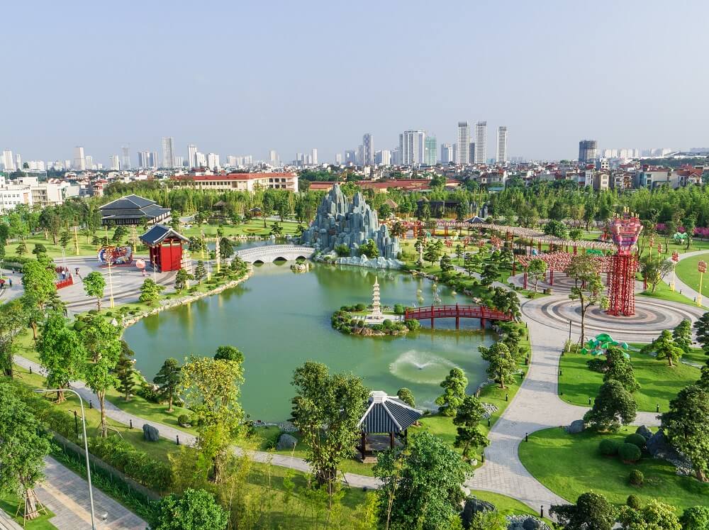 Vườn Nhật Bản Zenpark mang dấu ấn đậm nét của xứ sở mặt trời mọc ngay trong lòng Vinhomes Smart City