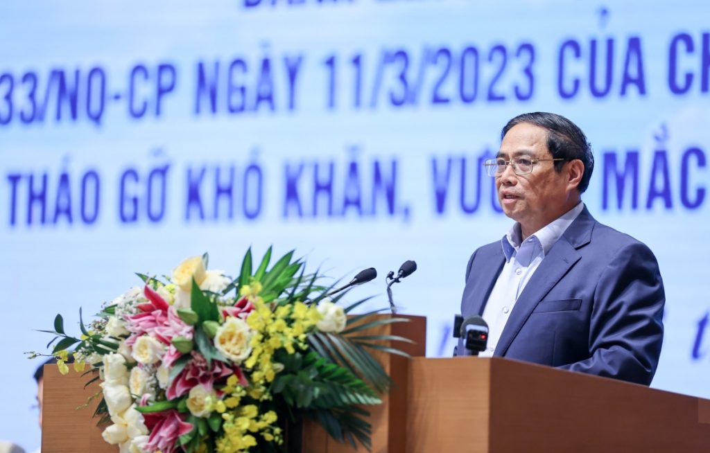 Thủ tướng Chính phủ Phạm Minh Chính phát biểu tại hội nghị.